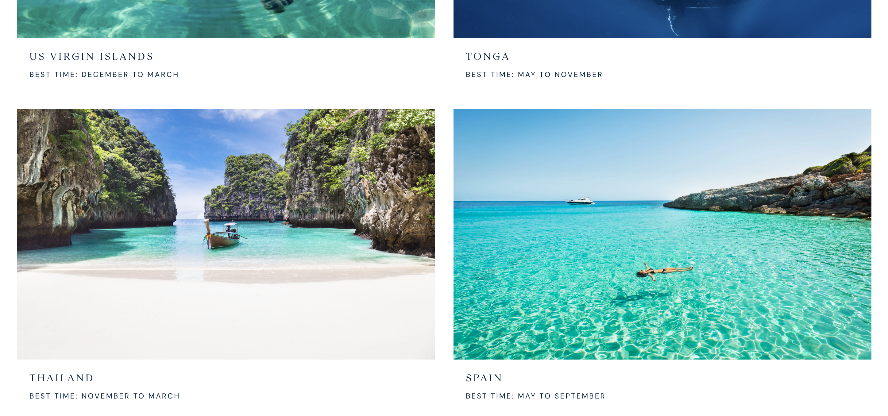 Captain's Logbook page - grid of guide articles including sailing in Norway, charter destinations 2026, and budgeting guides